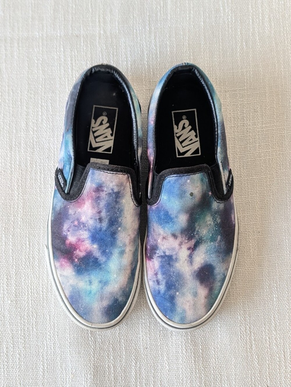 Vans Women's Classic Galaxy Multicolor Canvas Slip On Shoes Size W 7.5, M 6